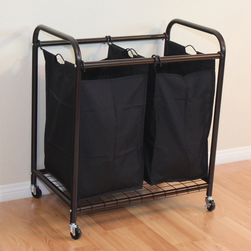 Rebrilliant 2 Bag Rolling Laundry Sorter & Reviews Wayfair